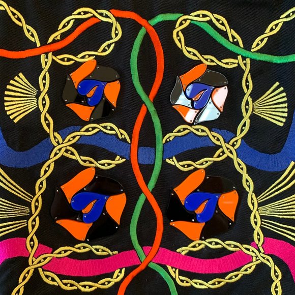 Peter Pilotto A-line mini-dress with unique details - size 4 US (8UK) - Picture 2 of 7